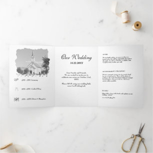 Elegant Trifold Wedding Invitation Template