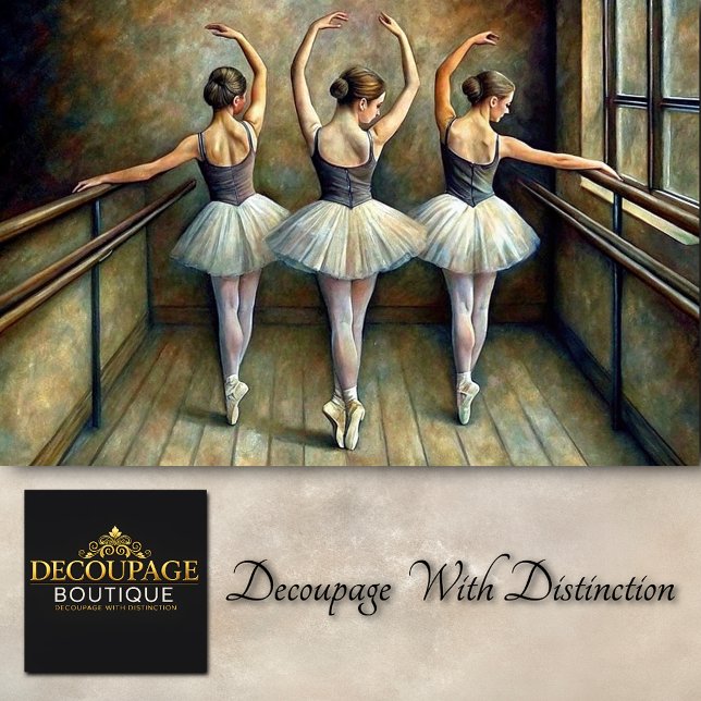 Elegant Trio Dance Ballerina Decoupage Tissue Paper (Elegant Trio dance Ballerina Decoupage Tissue Paper)
