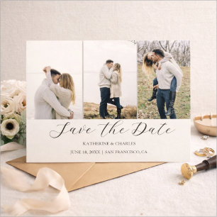 Elegant Trio   Multi Photo Save The Date
