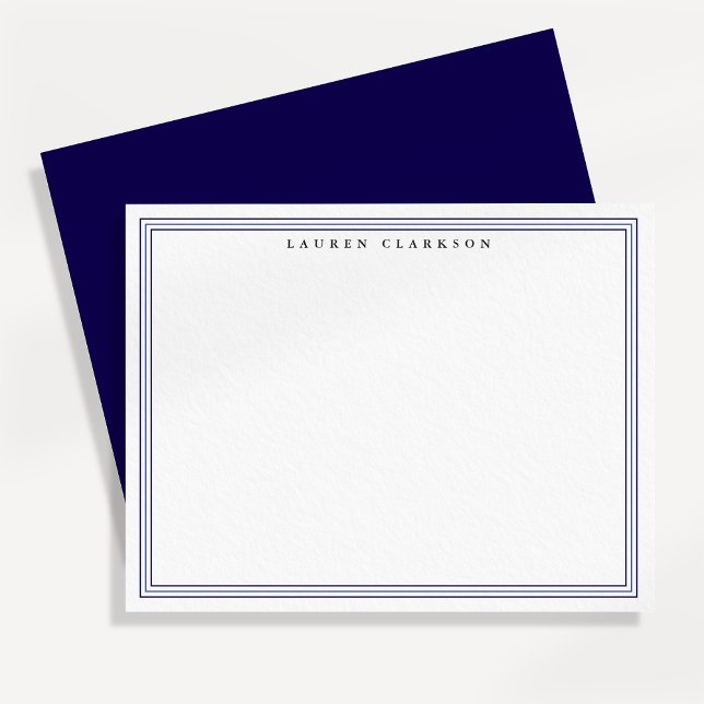 Elegant Triple Border Two-Tone Frame Note Card (Creator Uploaded)