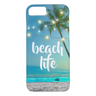 Elegant Tropical Beach Life Palms String Lights Case-Mate iPhone Case