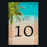 Elegant Tropical Beach Wedding Table Number<br><div class="desc">Elegant Tropical Beach Wedding Table Number</div>