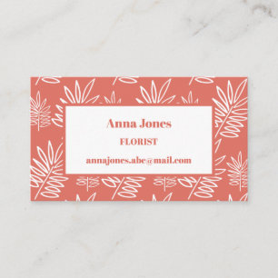Elegant tropical business card