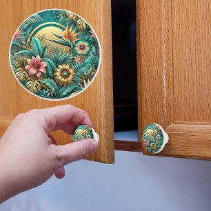 Elegant Tropical Ceramic Knob