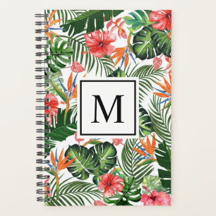 Elegant Tropical Custom Monogrammed Planner