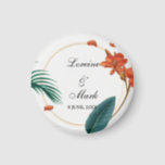 Elegant Tropical Floral Wedding Magnet<br><div class="desc">The design features a beautiful and vibrant tropical floral design that exudes elegance and sophistication. The lush greenery and vibrant flowers are a perfect representation of the beauty and charm of a tropical wedding. The elegant typography and sleek layout complement the tropical floral design, creating a cohesive and visually appealing...</div>