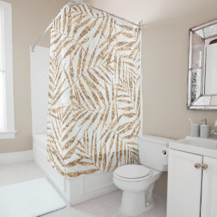 Elegant Tropical Gold Palm Leaves