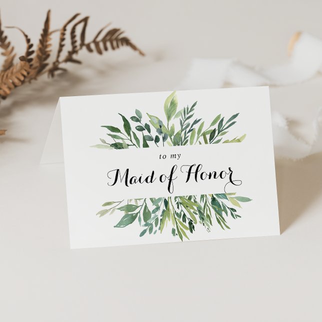 Elegant Tropical Green Bridal Party Thank You Card (Creator Uploaded)