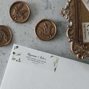 Elegant Tropical Green Foliage Adresse de retour