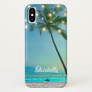 Elegant Tropical Hawaiian Beach Palms Lights Case-Mate iPhone Case