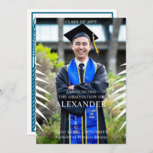 Elegant Tropical Leave Graduation Photo