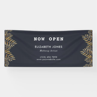 Elegant Tropical Makeup Artist Business Banner