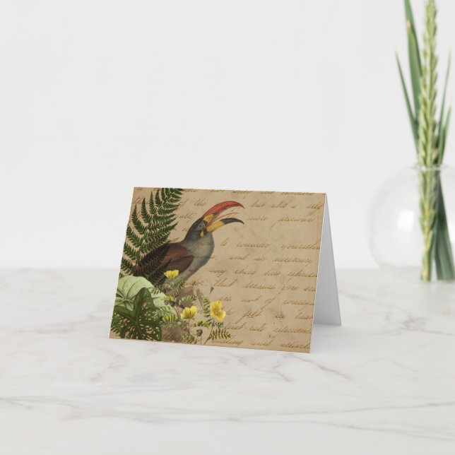 Elegant Tropical Note Card (Front)