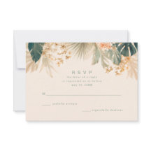 Elegant Tropical Palm Leaves Wedding 