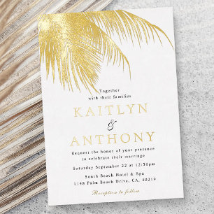 Elegant Tropical Palm Tree Beach Wedding