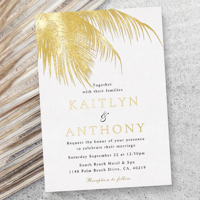 Elegant Tropical Palm Tree Beach Wedding (Creator Uploaded)