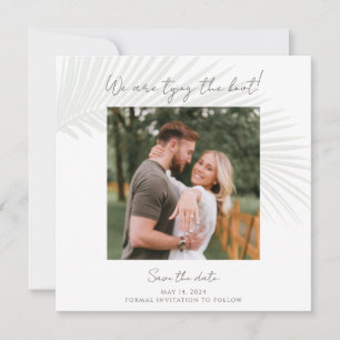 Elegant Tropical  Photo Save the Date Announcement