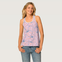 Elegant Tropical Pink Floral Hibiscus Pattern |