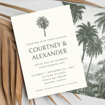 Elegant Tropical Vintage Palm Wedding