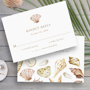 Elegant Tropical Wedding RSVP Card