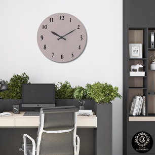 Elegant True Taupe Wall Clock