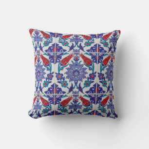 Elegant Tulip and Rose Floral Flowers Photography Throw Pillow