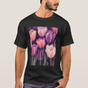 Elegant Tulip Arrangement Floral Art T-Shirt