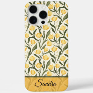 Elegant Tulip Customizable Name Iphone Case