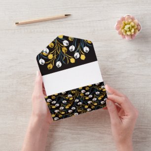 Elegant Tulip Floral Pattern  All In One Invitation