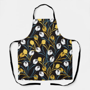 Elegant Tulip Floral Pattern  Apron