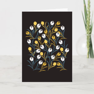 Elegant Tulip Floral Pattern Card