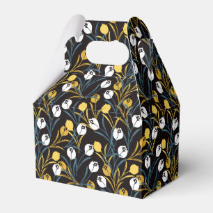 Elegant Tulip Floral Pattern Favor Box