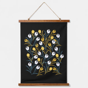 Elegant Tulip Floral Pattern  Hanging Tapestry