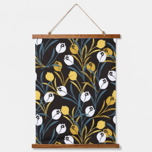 Elegant Tulip Floral Pattern  Hanging Tapestry