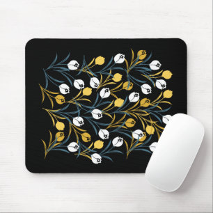 Elegant Tulip Floral Pattern  Mouse Pad