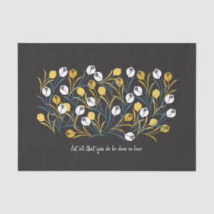 Elegant Tulip Floral Pattern  Tissue Paper