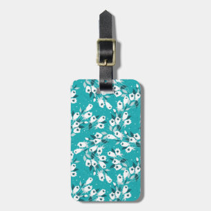 Elegant Tulip Flower Pattern Botanical Art Design Luggage Tag