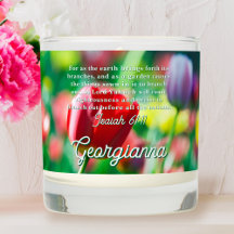 Elegant Tulip Garden Scripture Personalized Scente