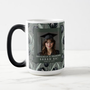 Elegant Tulip Pattern Commencement Exercise Magic Mug