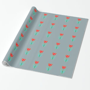 Elegant Tulip Seamless Pattern Floral Spring Wra Wrapping Paper