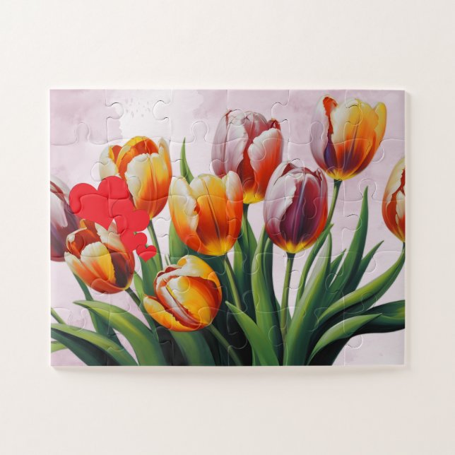 Elegant Tulips Happy Mother’s Day  Jigsaw Puzzle (Horizontal)