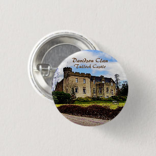 Elegant Tulloch Castle – Scottish Davidson Clan  1 Inch Round Button