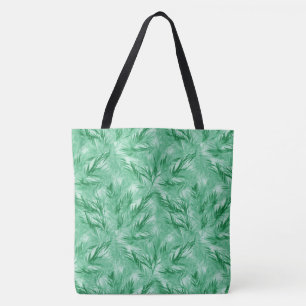 Elegant Turquois Palm Large Shoulder Tote Bag