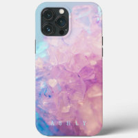 Elegant Turquoise and Purple Stone Abstract