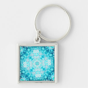 Elegant Turquoise Aqua Blue Crystal Keychain