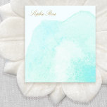 Elegant Turquoise Floral Watercolor Flower Notepad<br><div class="desc">Original watercolor flower painting by Maura Reed. If you would like to see this flower in another colour or are interested in additional matching marketing materials, custom design or logo enquiry, please contact me at maurareed.designs@gmail.com and I will reply within 24 hours. For shipping, cardstock enquires and pricing contact Zazzle...</div>