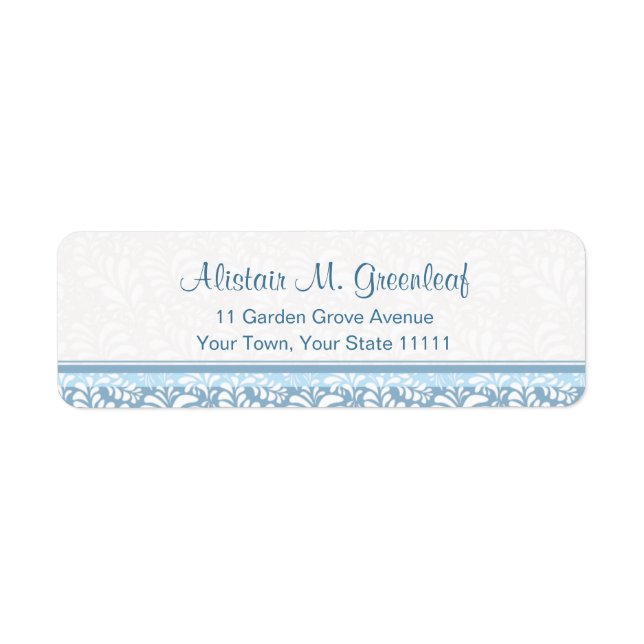 Elegant Turquoise Green Arts & Crafts Adresse de r (Devant)