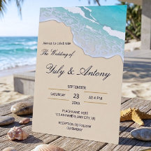 Elegant Turquoise Ocean Waves Destination Nuptial