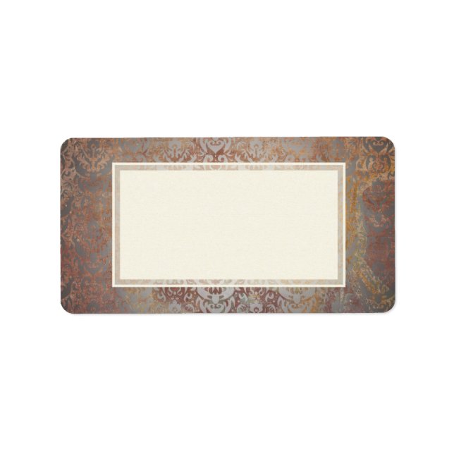 Elegant Tuscan Damask Label (Front)