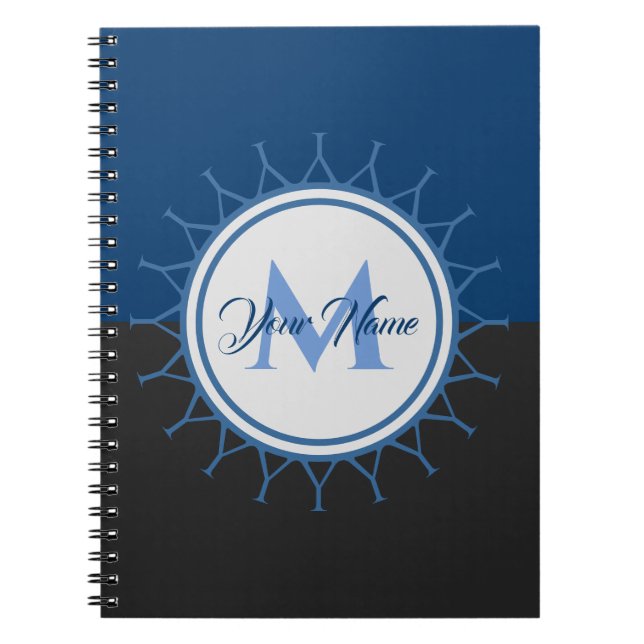 Elegant two-colour monogram intense! notebook (Front)